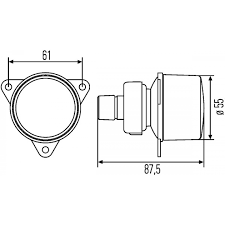 Indicator Lamp Clear Lens 12 or 24V 2BA 008.221-007