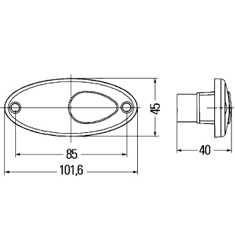 Position Marker Lamp White 12V 2PG 964.295-011