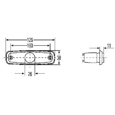 Side Marker Lamp Amber 12V 2PS 962.964-031