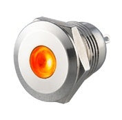 LED Pilot Lamp Vandal Resistant Amber 12/24V 12mm P12-CA