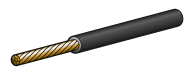 Cable Single Core 8mm Black 158 Per Metre ACX0900PM