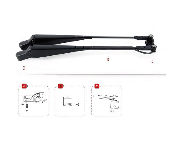 Pantograph Arm 600mm 16.5 saddle 12DIN M8 with washer 1270903GA04