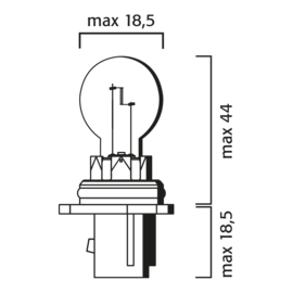 Bulb PSX26W 12V 26W PG18.5d-3 38874933