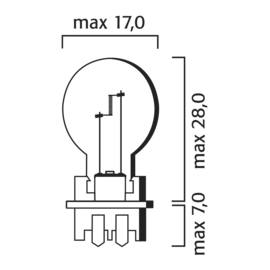 Bulb PWY24W 12V 24W WP3.3x14.5 Amber 39202933