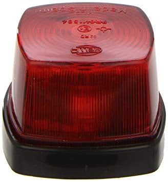 Tail Lamp Square Black Base - Red 2SA 003.057-021