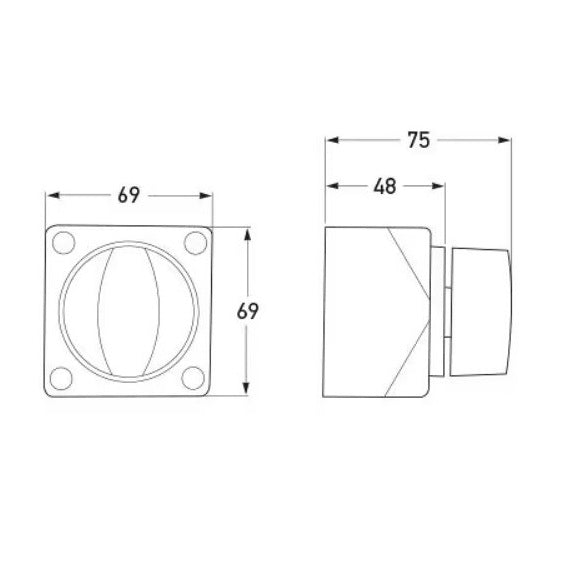 Battery Master Switch Off-On 4640/6EK 998.540-002