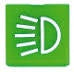 Switch Symbol Card - Green with "Light" symbol 9XT 713.630-301