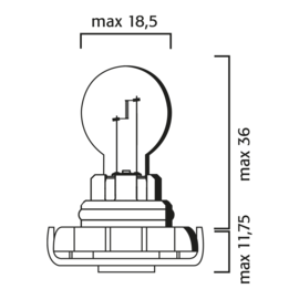 Bulb PS24W FF 12V 24W PG20/3 70044233