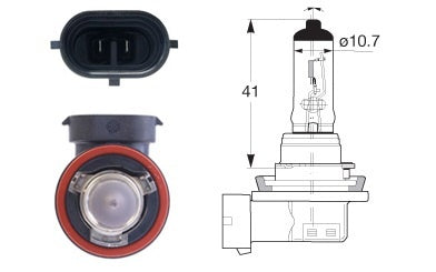 Bulb H11 Halogen PGJ19-2 12V 55W - CG1255/8GH 008.358-002