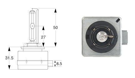 Bulb D1S HID Xenon Gas Discharge PK32d-2 12/24V 35W - D1S/8GS 009.028-051