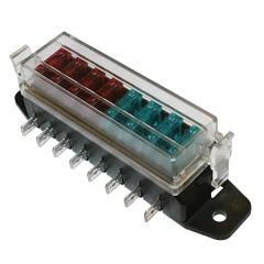 Blade Fuse Box - 8 Standard Blade Fuses - Side Connectors 8722-S/8JD 905.524-051