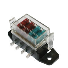 Blade Fuse Box - 4 Standard Blade Fuses - Side Connectors  8720-S/8JD 905.524-041