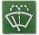 Switch Symbol Card - Green with "Window Wiper/Wash" symbol 9XT 713.630-121
