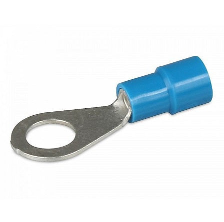 8544/8kw 980.303-113  Insulated Eye Crimp Terminal - Blue 6.3mm Pk 100