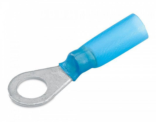 2086733-7 Heat Shrinkable Ring Terminal 8.4mm M8 Blue 50 Pack
