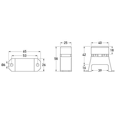Blade Fuse Box - 4 Standard Blade Fuses  8720/8JD 905.524-002