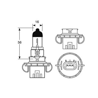 Bulb H13 P26.4t Halogen 12V 60/55W 9008