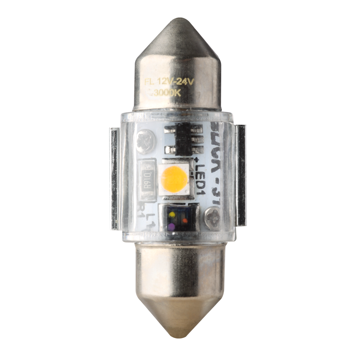 Bulb LED Festoon SV8.5 12/24V  13.5x31mm White 915168