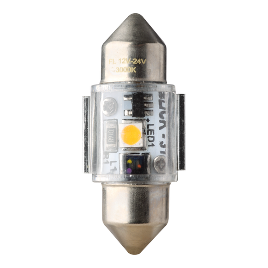 Bulb LED Festoon SV8.5 12/24V  13.5x31mm White 915168
