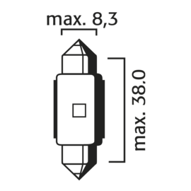Bulb LED Festoon SV8.5 12/24V  13.5x31mm White 915168