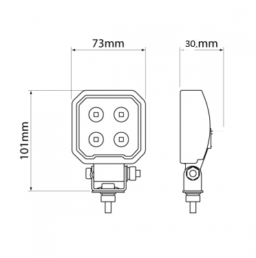 LED  Worklamp 20W 9-30V - Wired 98-8210L