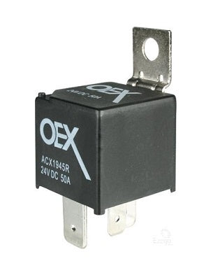 Mini Relay Normally Open 4 Terminal 24V 50A Resistor Protected ACX1945RBL