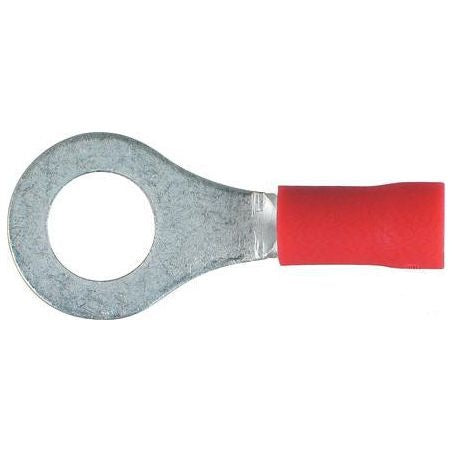 Insulated Eye Crimp Terminal - Red 6.3mm Pk 100 ACX3051