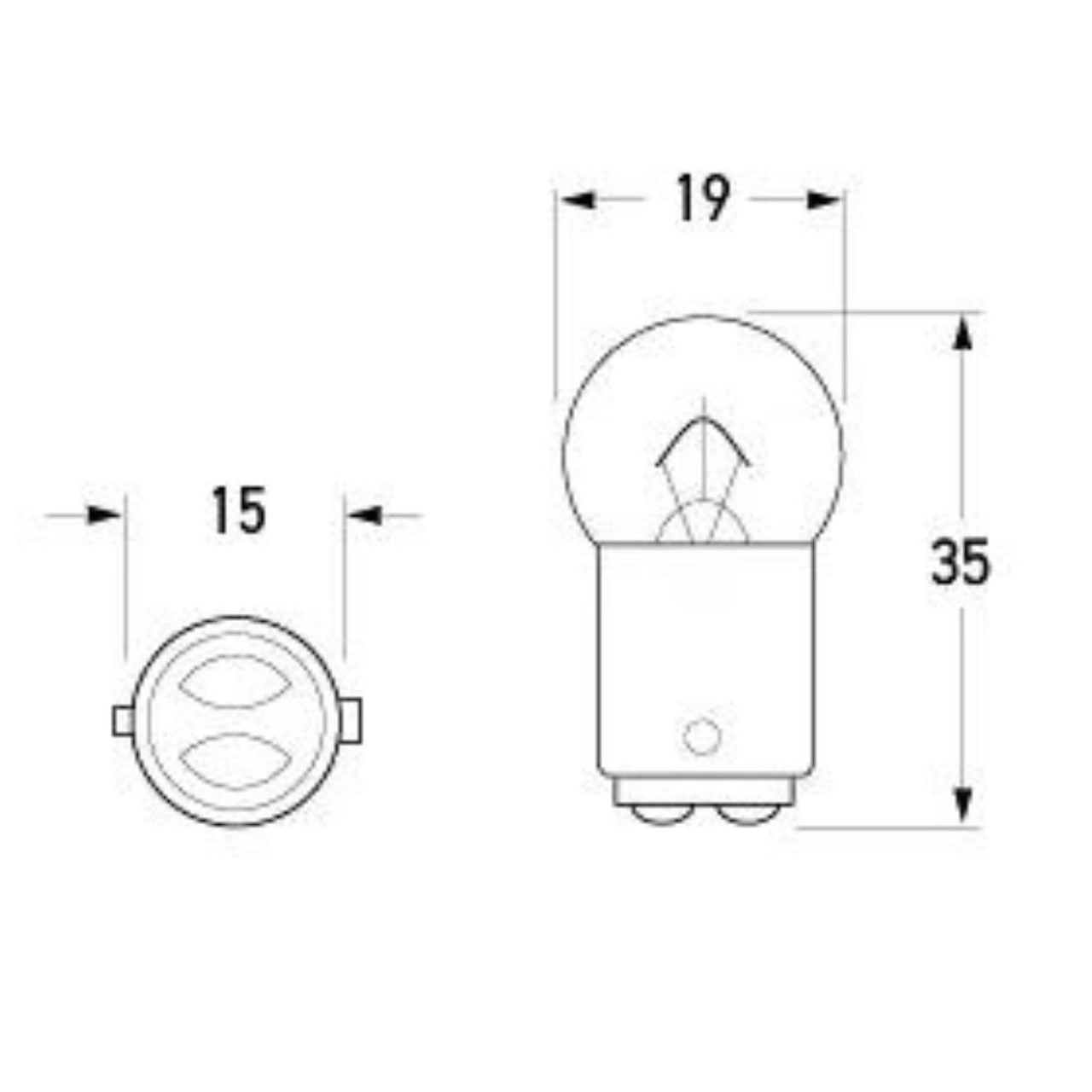 Bulb Bayonet BA15d 12V 5W 4425