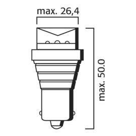 Bulb LED Bayonet BA15s 24V P21W Super White 916652