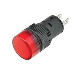 LED Pilot Lamp 12-24V Red16mm Wide View BA16DS-RED