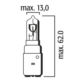 Bulb Bayonet BA20d Halogen 12V 35/35W 393980