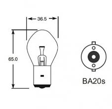 Bulb Bayonet BA20s 12V 35W 3329