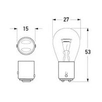 Bulb Bayonet BAY15d 12V 21/5W  5229