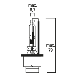 Bulb D2R HID Xenon Gas Discharge P32d-3 85V 35W - D2R/8GS 007.001-152