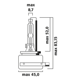 Bulb D8S Xenon HID 42v 25w PK32d-1  40822