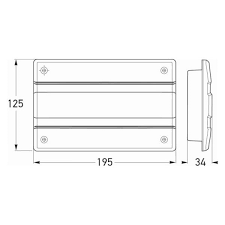 LED Reverse  Designline  Horizontal Recess Mount 9-33V 1446-H/2ZR 959.041-321