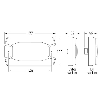 DuraLED® PRIME Stop/Rear Position Lamp 12/24V 2SB 350.300-052