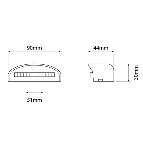 LED License Plate Lamp 12/24V EA26800-BB