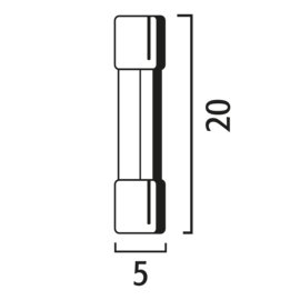 Glass Fuse 5x20mm 1A 1014010