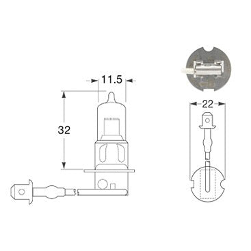 Bulb H3 PK22s Halogen 12V 55W 3320