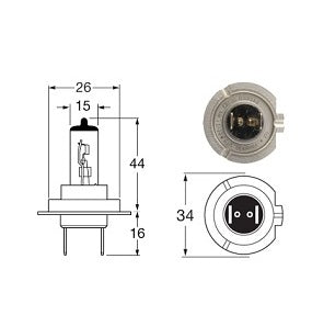 Bulb H7 PX26d  Halogen 12v 55w 06-324