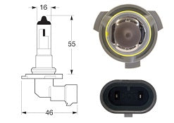 Bulb HB4 (9006) Halogen P22d 12V 55W - CC1255/8GH 005.636-123