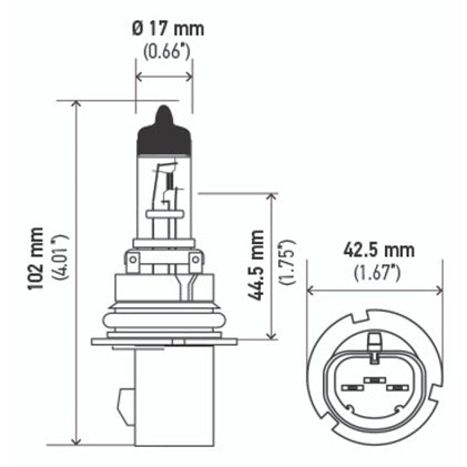 Bulb HB5 PX29t Halogen 12V 65/55W 9007