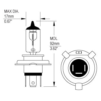 Bulb HS1 PX43t Halogen 12V 35/35W 323543