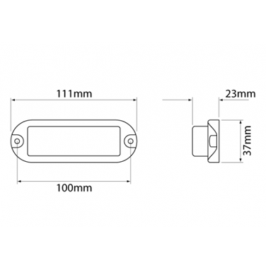 Ultra 3 LED Maxi View 180deg White 12/24v OS-KRLED03B-W