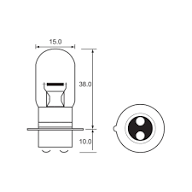 Bulb P15d-25-1 12V 35/35W 1351
