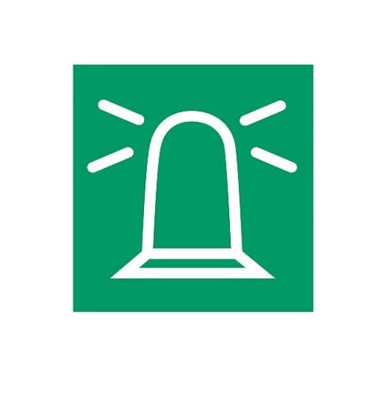 Switch Symbol Card - Green with "Rotating Beacon" symbol 9XT 713.630-281