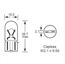 Bulb T10 Wedge  2.1x9.5d 12V 5W  05-501