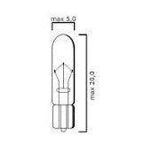 Bulb T5 Wedge 24V 1.2W Amber 508A
