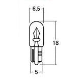 Bulb  T6.5 Wedge W2-4.6d 12V 3W  4591